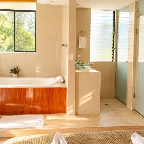 13102026-Copia de Baño spa luminoso con bañera y plantas