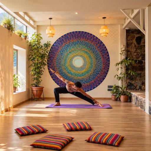 13102026-Estudio de yoga con mandala colorido